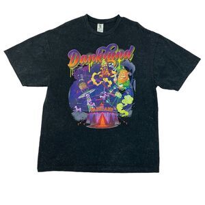 Dankland World Tour 2023 T Shirt Mens XL Black Teestyled Cotton Techno Sundowner